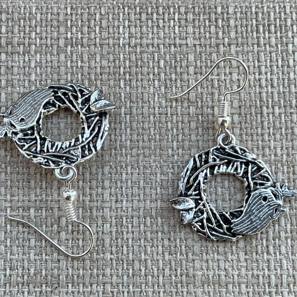 Women Earrings Silver Tone Fashion Jewelry Bird Earrings - Picture 5 of 11